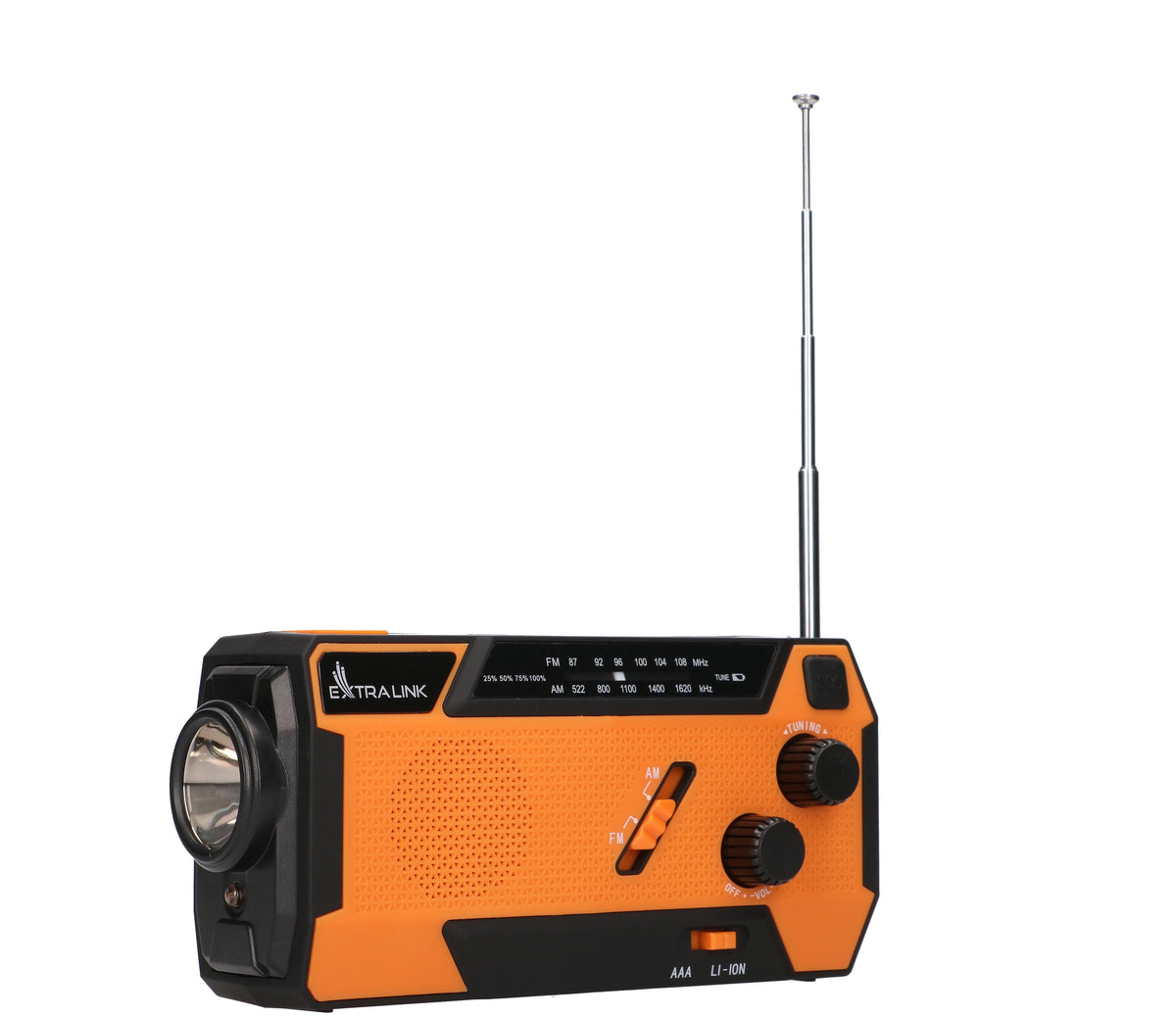 Extralink Radio Awaryjne Solarne Z Korbka Dynamo Powerbank 4000mah Z Latarka Sos Sr-4000