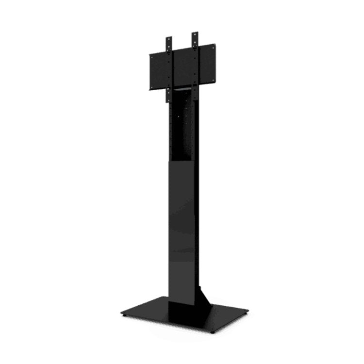 Hi-Nd Floorstand Glass Universal 49"- 65" - Instalación - Para Lcd-Display - Metal - Negro, Ral 9005 - Tamaño De Pantalla: 124.5-165.1 Cm (49"-65")