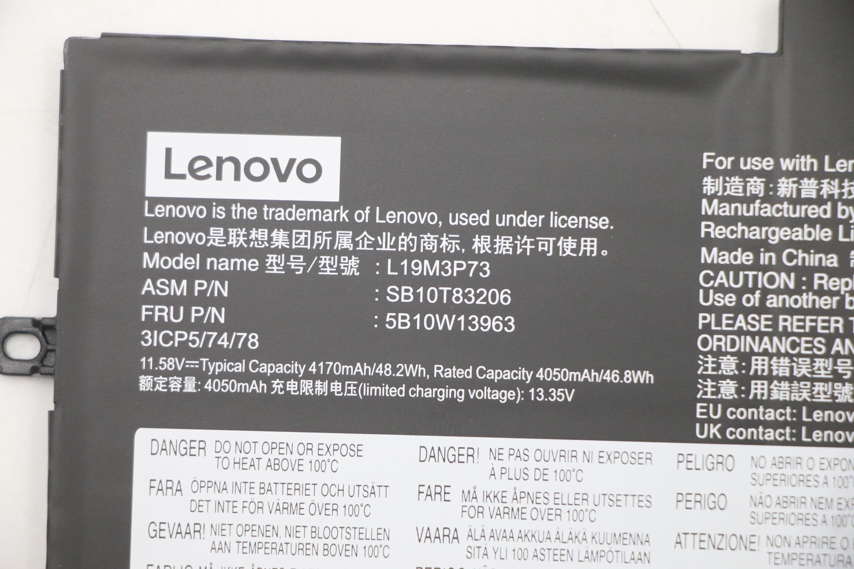 EAN 5704174666851 - Lenovo 5B10W13963 refacción para laptop Batería imagen 5