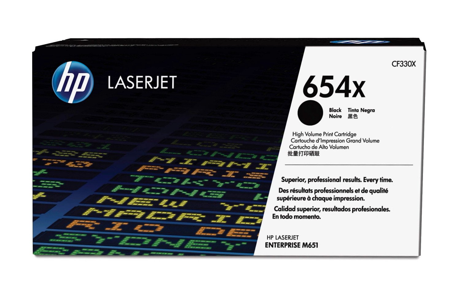 EAN 0886112501174 - HP 654X High Yield Black Original LaserJet Toner Cartridge cartucho de tóner 1 pieza(s) imagen 1