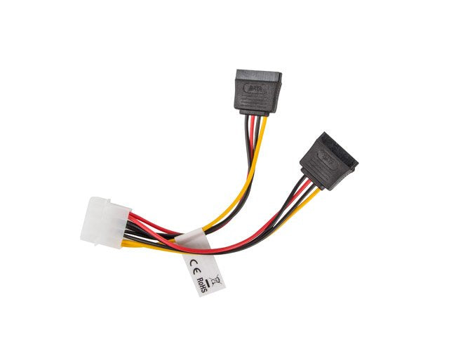 Lanberg Cable Duplicador De Alimentacion Molex Macho A 2x Sata Hembra  Ca-Hdsa-11cu-0015 15 CentaMetros
