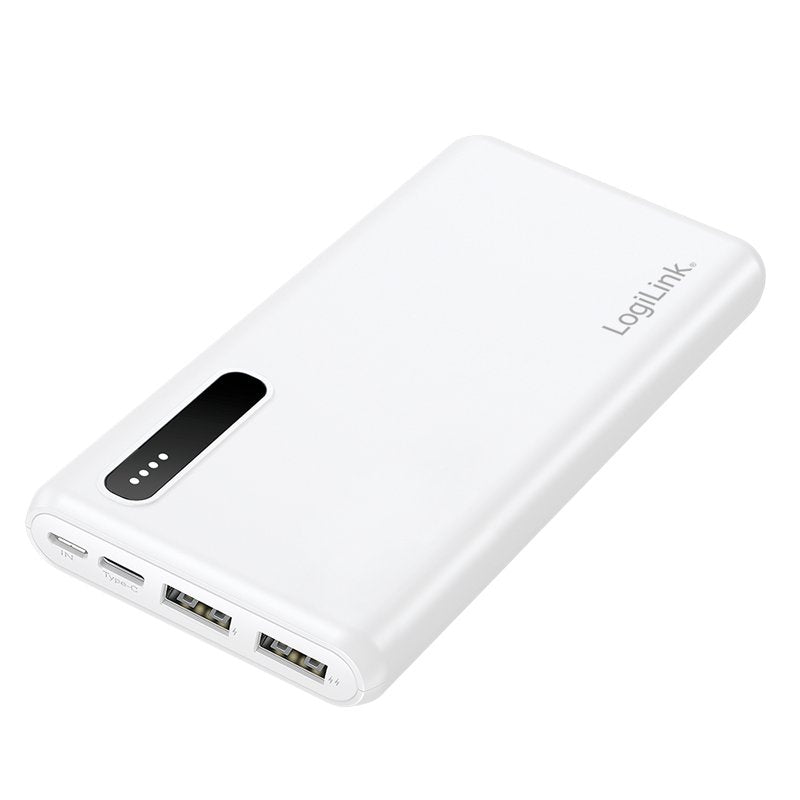 Bateria Externa Power Bank   8000, 2x Usb-A,  Blanco Logilink