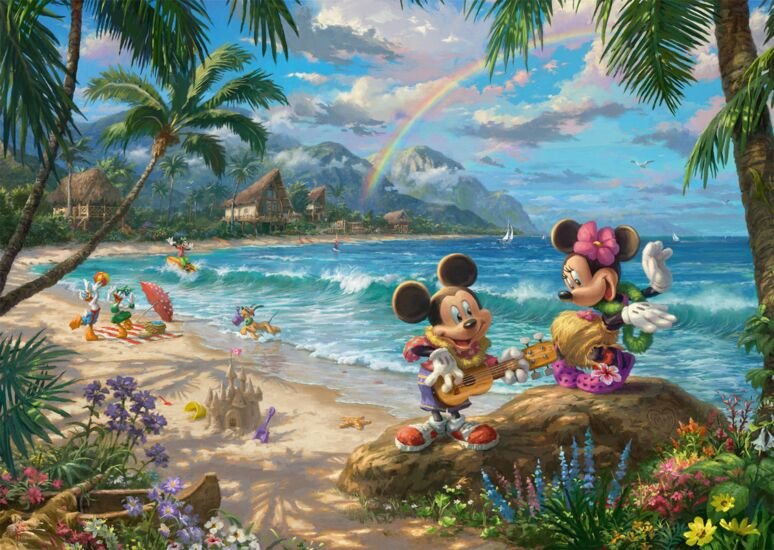 Schmidt Minnie Y Mickey En Hawaii, Puzzle De 1000 Piezas 57528