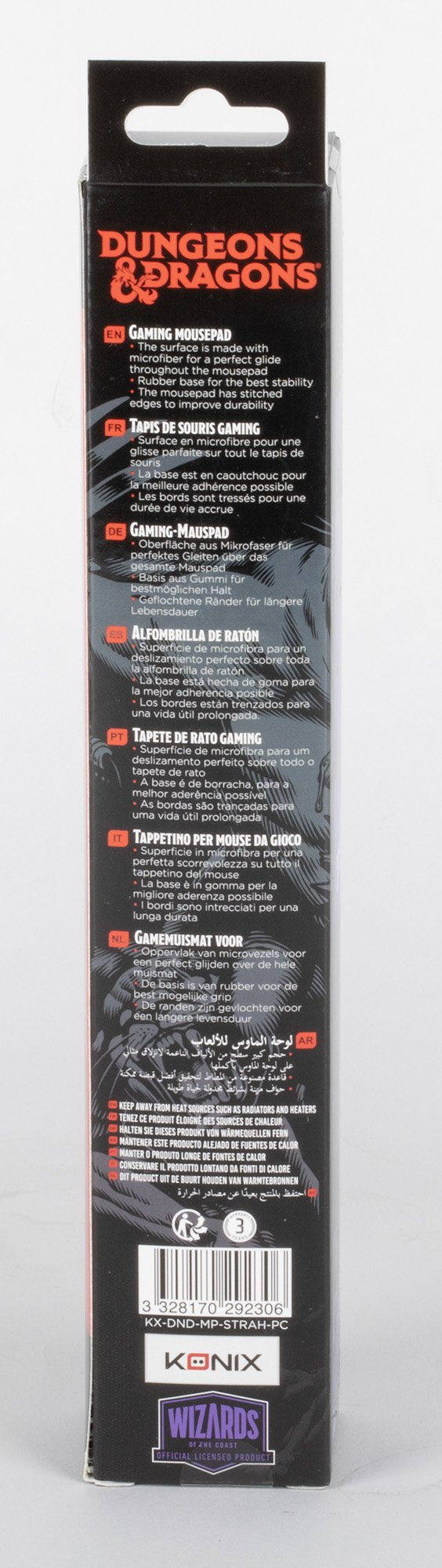 Alfombrilla Gaming Konix Dungeons And Dragons  Curse Of Strahd 320x270mm  Kx-Dnd-Mp-Strah-Pc
