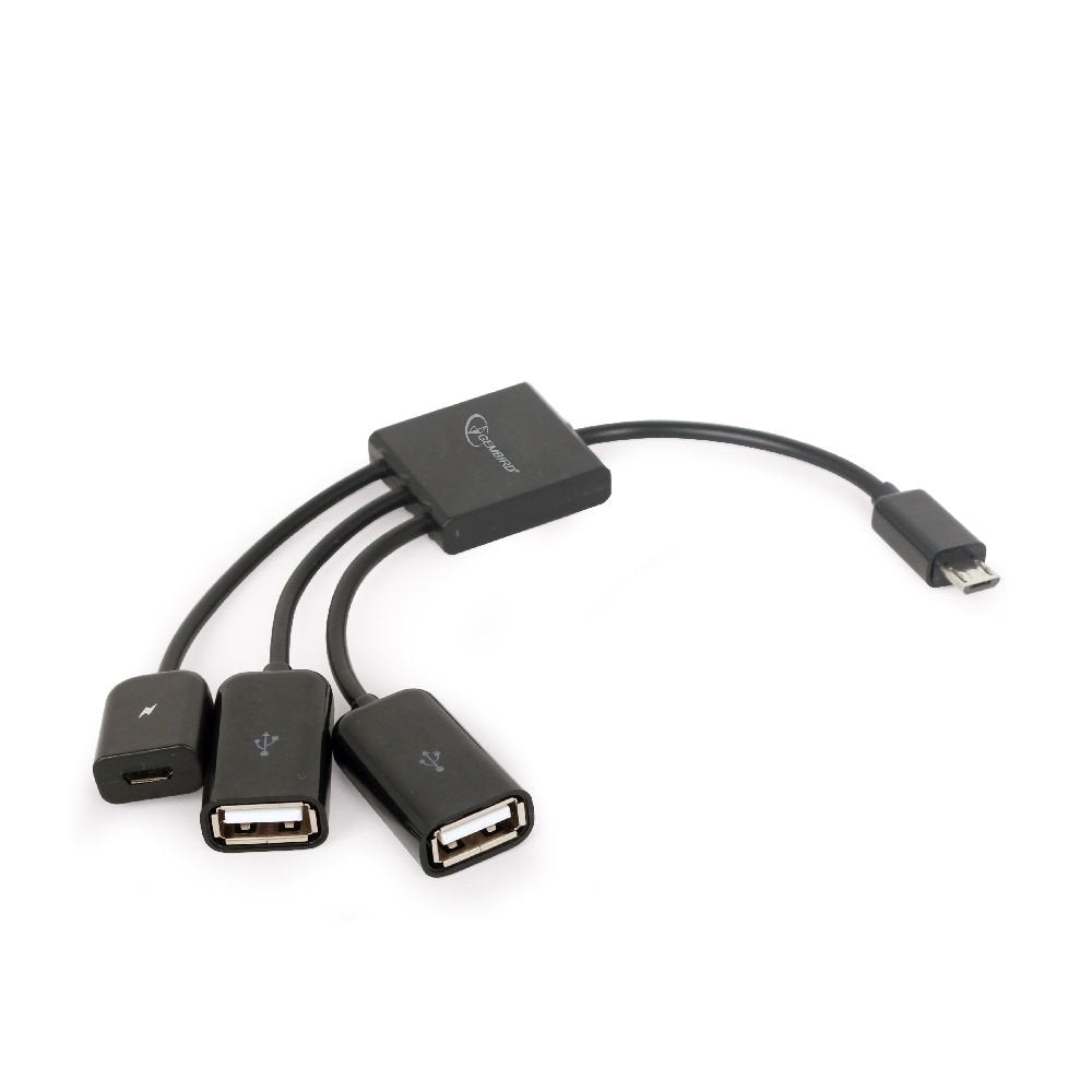 Gembird Hub Otg Para Smartphone Microusb Negro