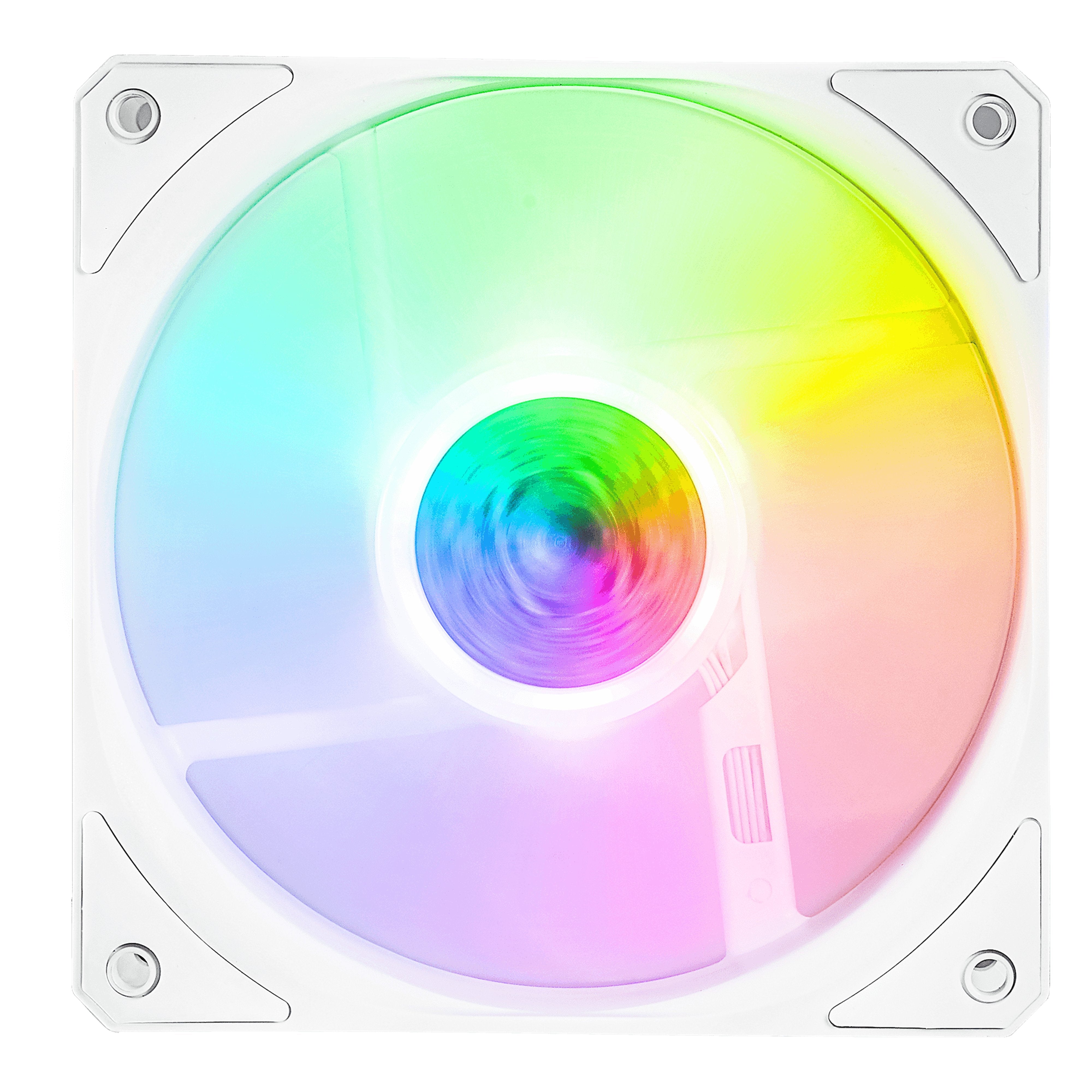 Vent 120x120 Coolermaster Sickleflow120 Argb Wh X3 Blanco/Pack 3 Uds/1800 Rpm/Pwm Mfx-B2dw-183pa-R1