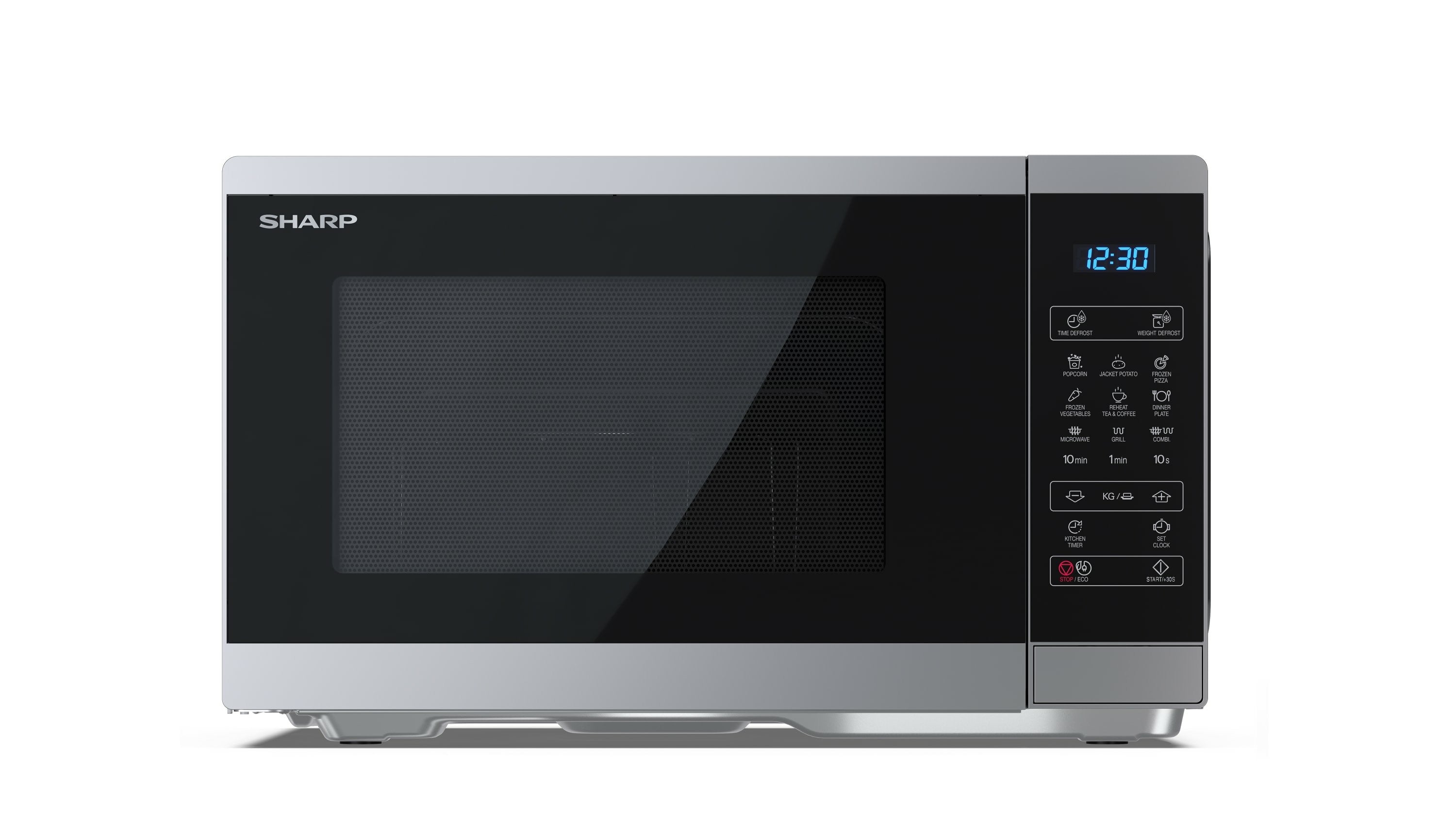 Microondas Sharp Yc-Mg252ae-S  Con Grill 25 L 900 W Negro, Plata
