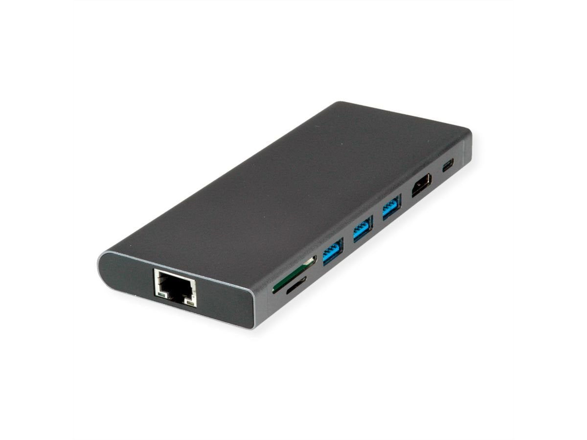 Usb Tipo C Estación De Acoplamiento Hdmi 4k60 4x Us3.2gen1 1x C + 3x A 1x Pd 1x Sd Tf 1x Rj45 1x 3.5mm