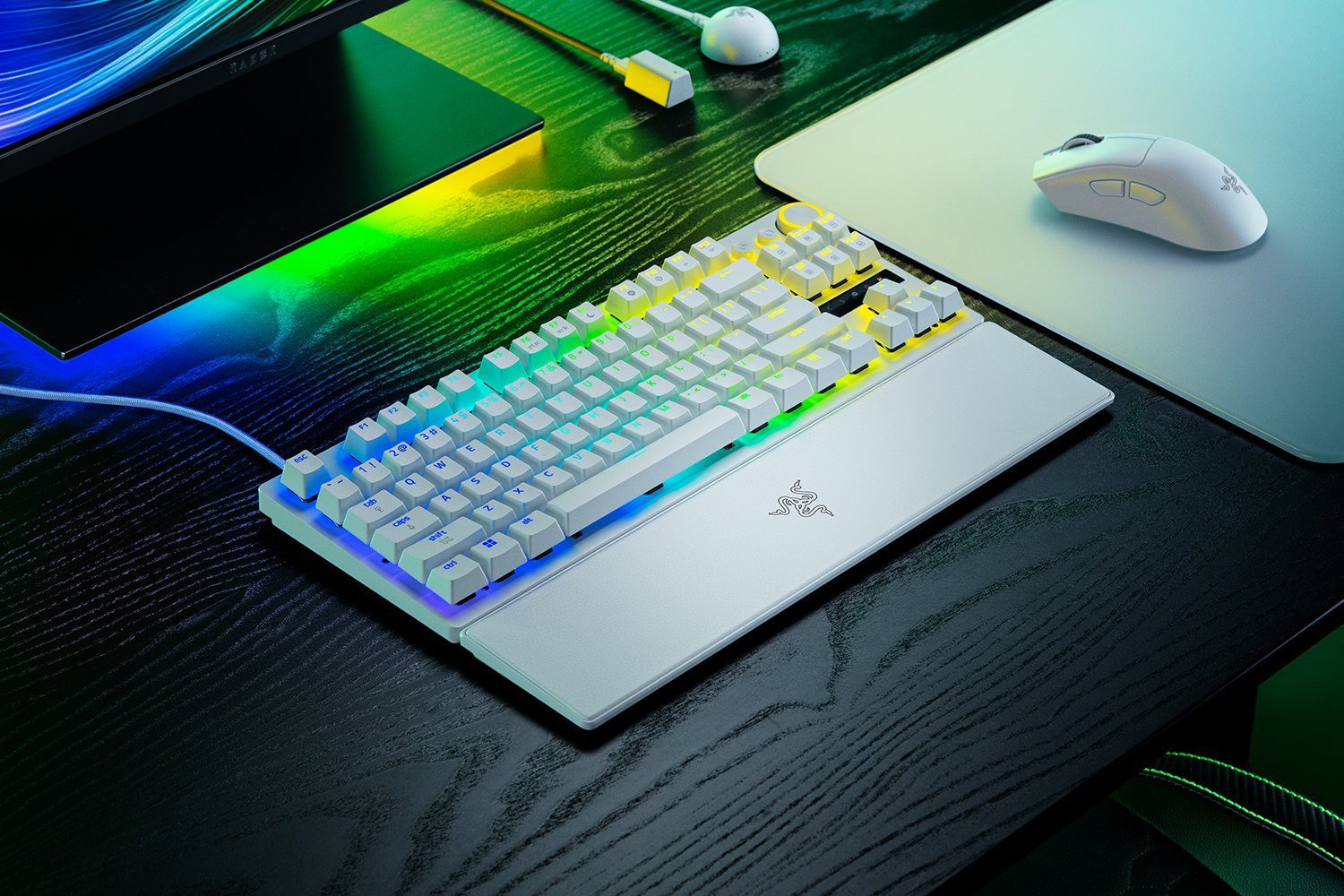EAN 8887910074169 - Razer Huntsman V3 Pro Tenkeyless 8KHz teclado Juego USB Blanco imagen 5