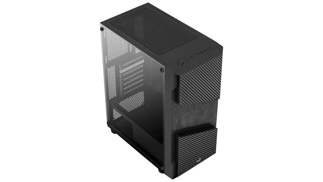 Caja Pc Aerocool Menace Saturn Frgb Midi Tower Negro