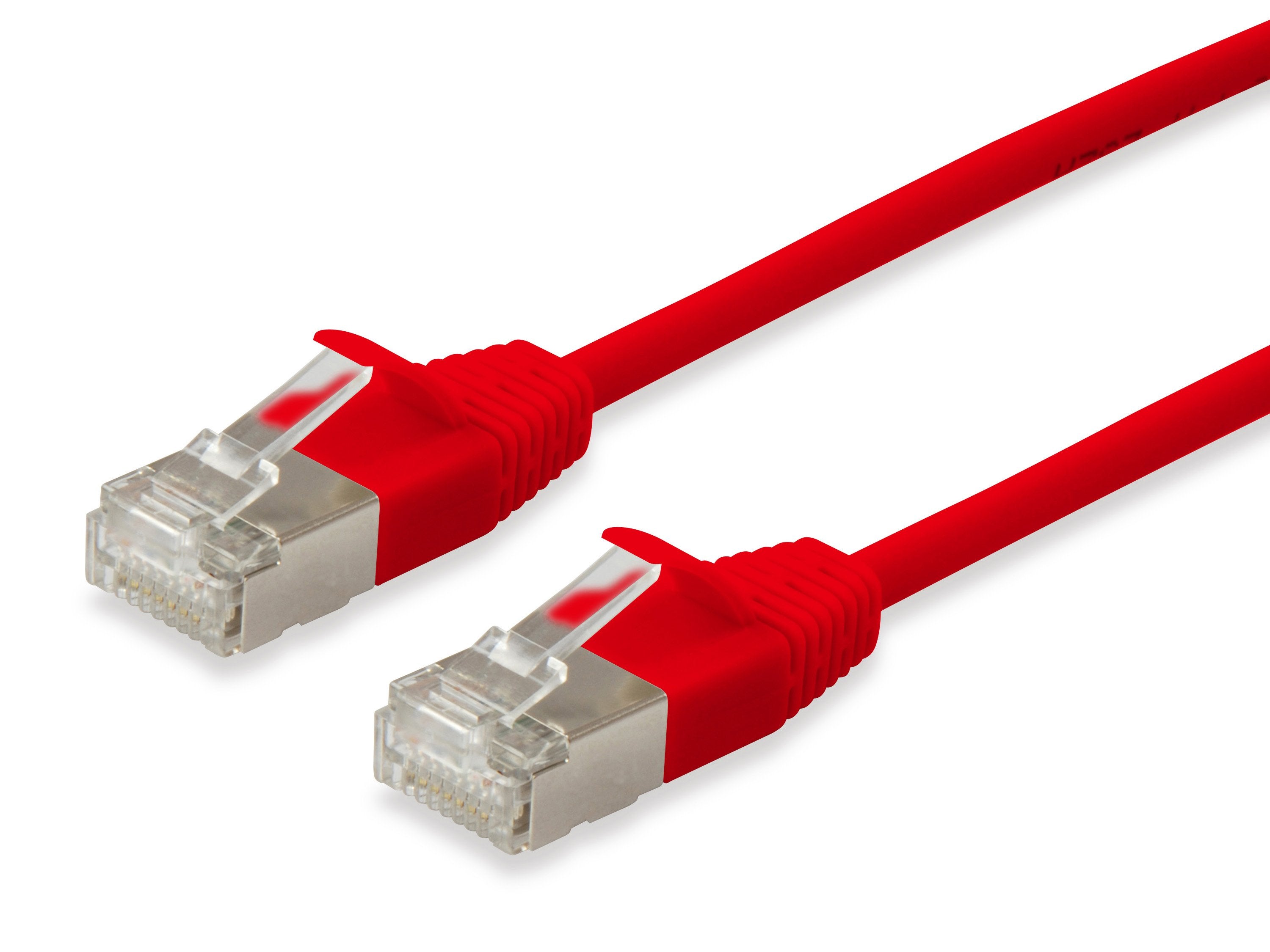 Equip Cable De Red Cat6a Slim F Ftp 2xrj45 0.15m Rojolszh