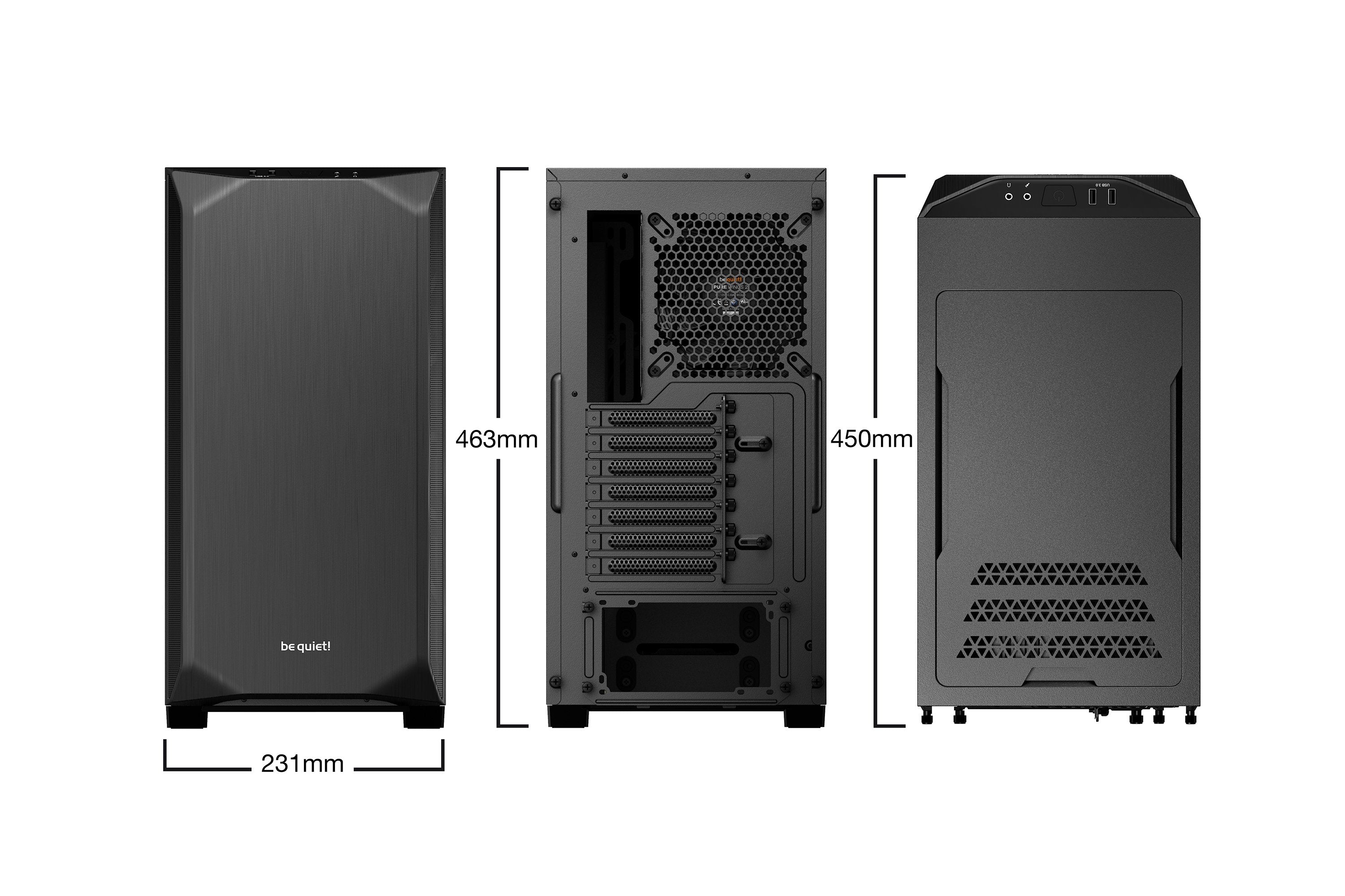 Caja Pc Be Quiet!  Pure Base 500 Window, Tower-Gehäuse Schwarz, Window-Kit