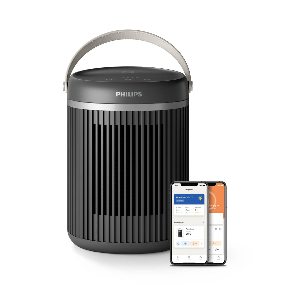 Philips Cx3120 01 Compact Ceramic Heater For 20 M² Rooms, Dark Grey