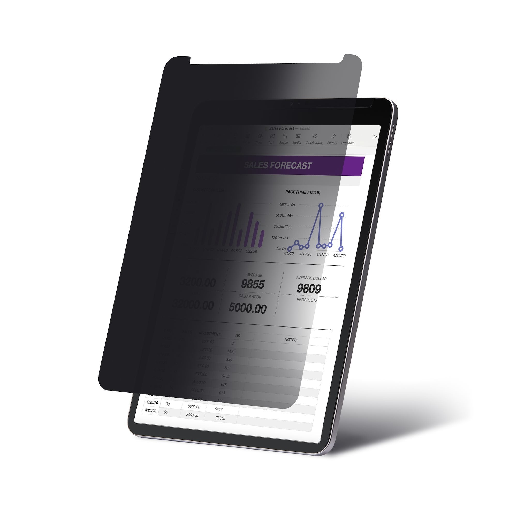 Startech.Com Protector De Pantalla Para Tableta For Portrait/Landscape Touch-Enabled +/-30° View Blocks Up To 51% Blue Light Matte Con Filtro De Privacidad 4 Vías 12.9" Negro Para Apple Ipad Pro De 12 9" (3ª Generación 4ª Generación 5ª