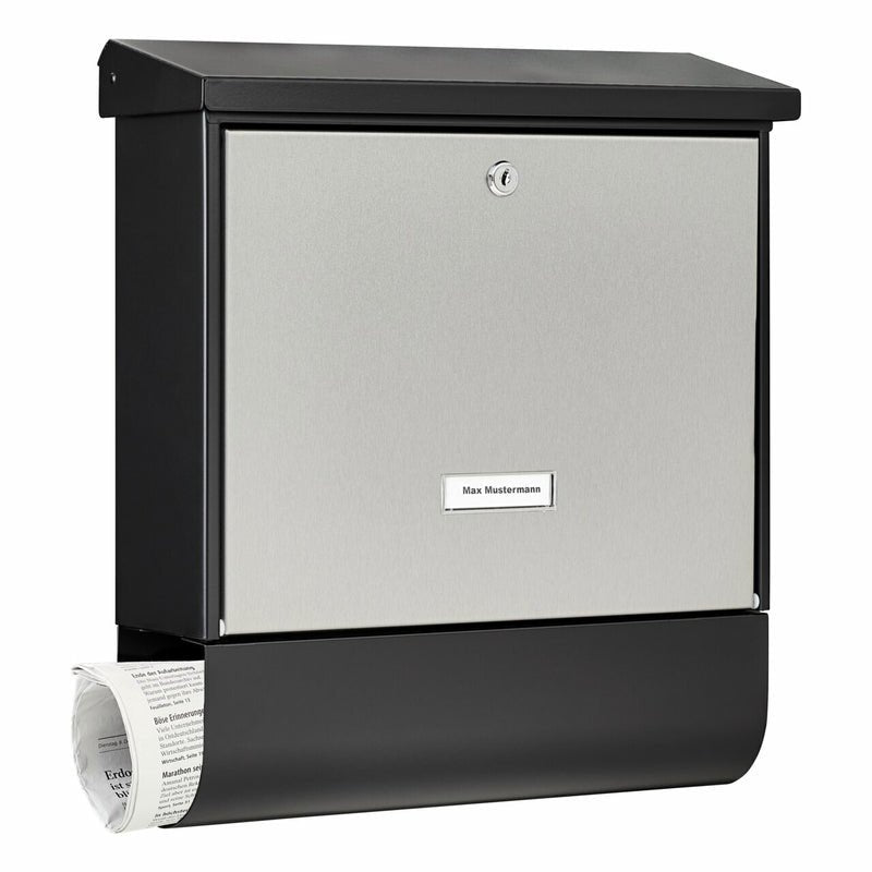 Burg-Wächter Briefkasten London-Set 68670 61470 Negro Plata