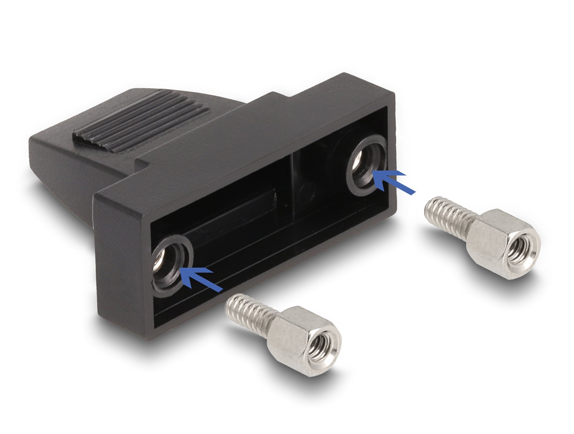 Delock 67025 Carcasa D-Sub Para 9 Pines Macho / Hembra; Carcasa De Plástico Para Cable Plano
