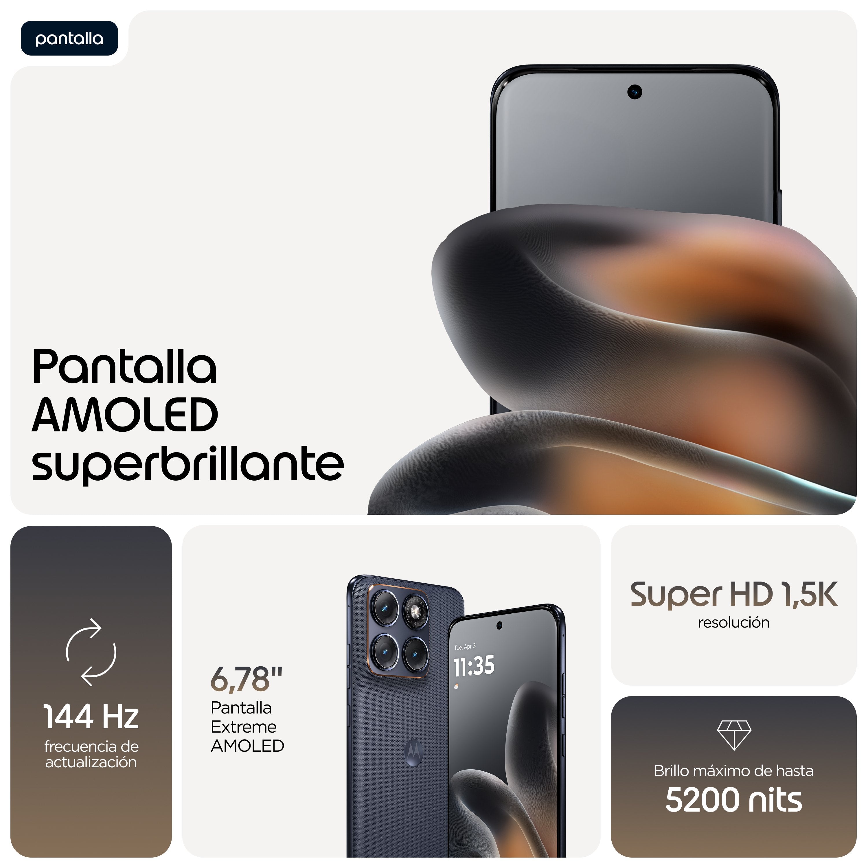 EAN 0840493611037 - Motorola edge 70 fusion 17,2 cm (6.78") SIM doble Android 16.0 5G USB Tipo C 8 GB 256 GB 7000 mAh Negro imagen 7