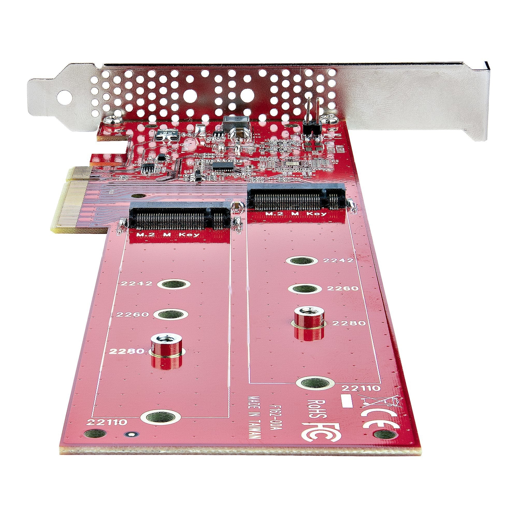 Tarjeta Startech.Com Pcie Adaptadora Para 2 Ssds M.2 Pci Express X8 O X16 A Nvme Doble O Ssds M.2 Ahci Pci Express 4.0 7 8gbps Por Unidad Con Bifurcación Windows O Linux (Dual-M2-Pcie-Card-B) Adaptador De Interfaz M.2 Ranura De Expansión A