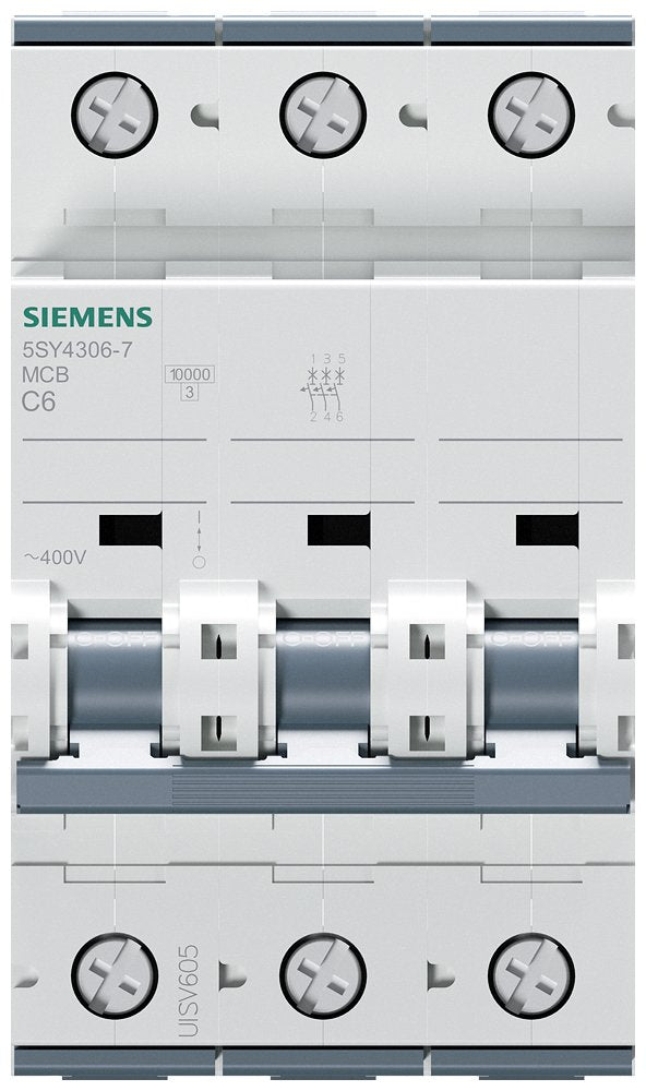 Siemens Automat C 6a 5sy43067 400v 10ka 3p