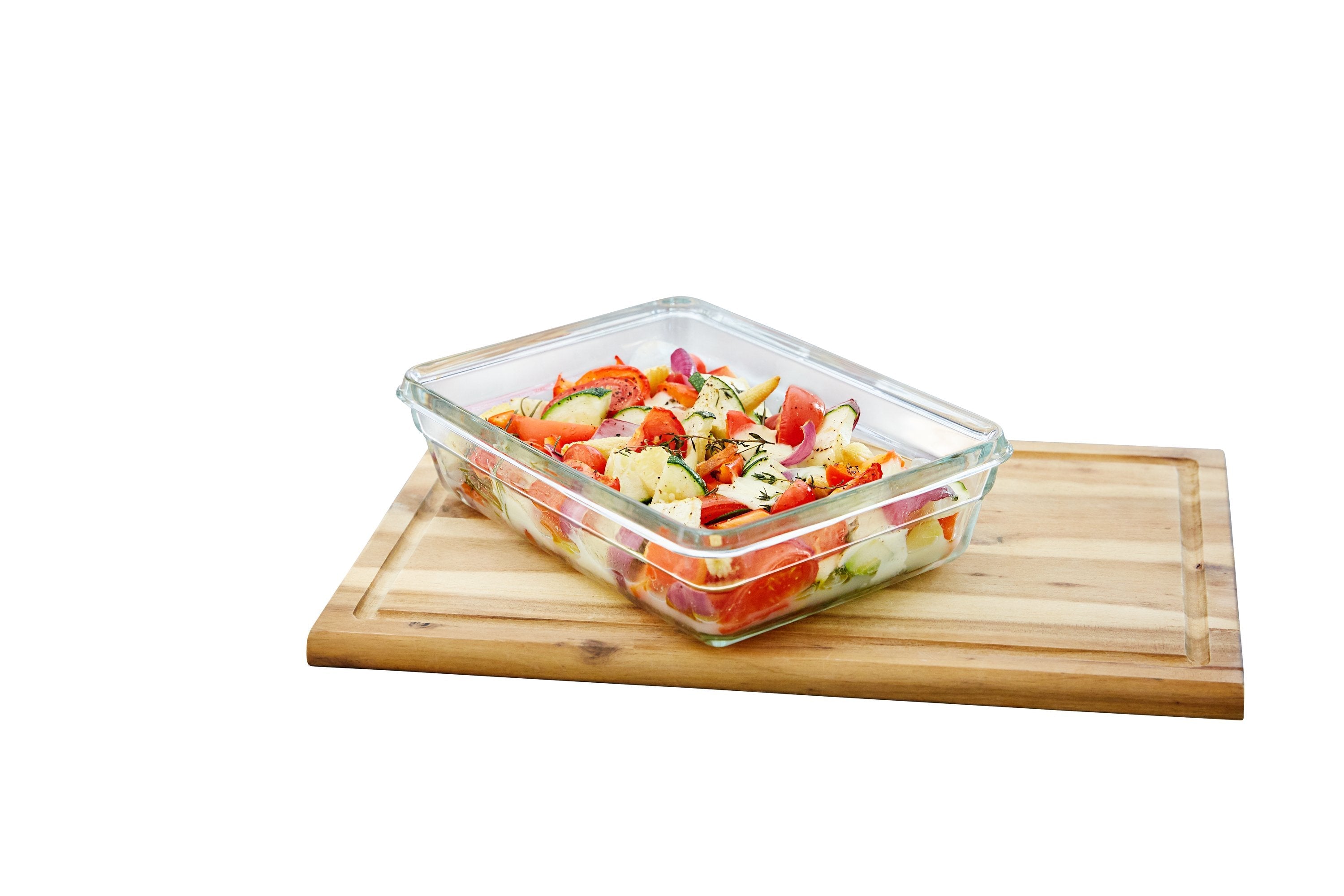 Emsa N10511 Clip & Close Glas Frischhaltedosen-Set 3-Teilig Transparente/Rot