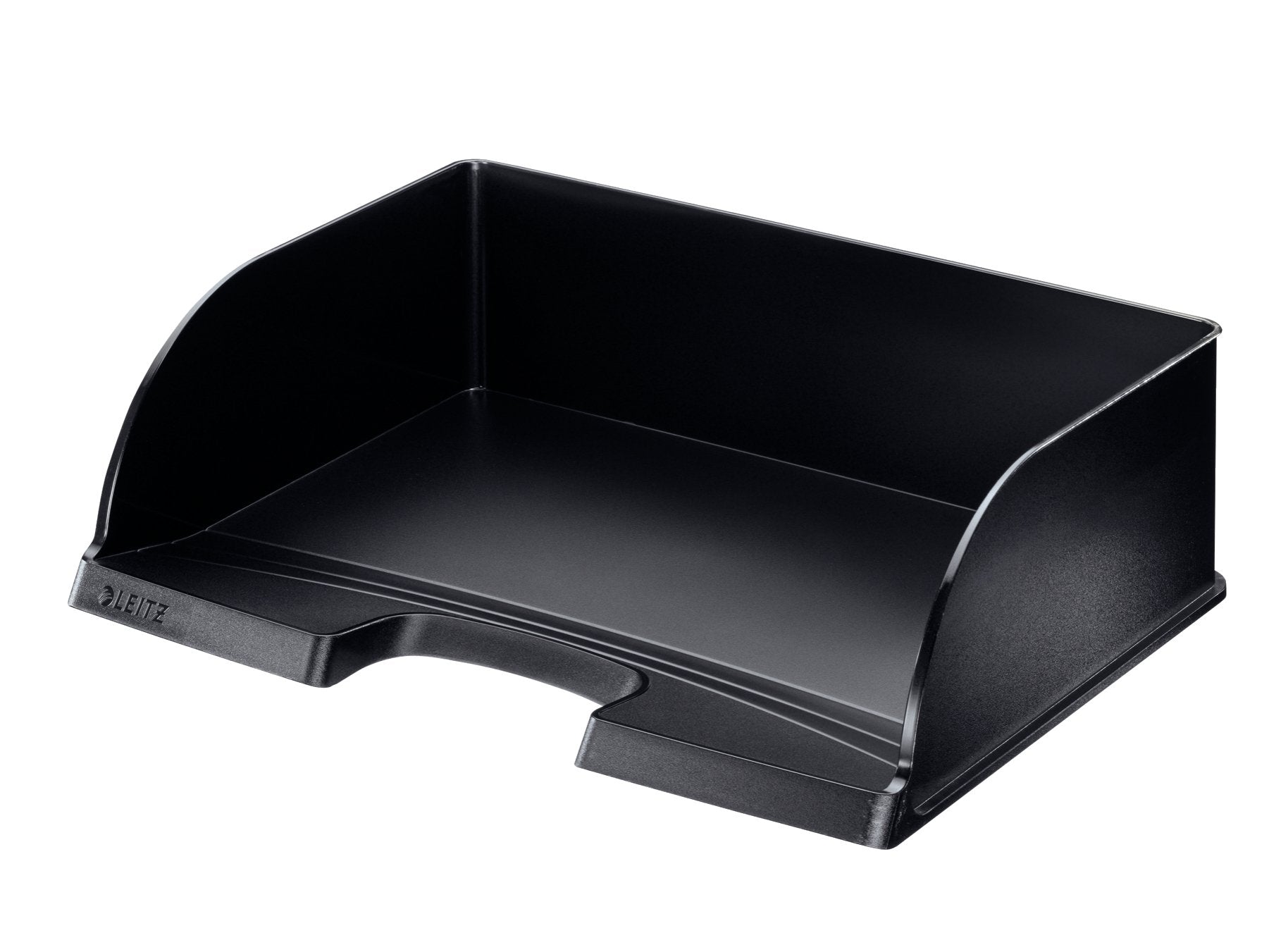 Leitz Plus Jumbo Bandeja Portadocumentos De Gran Capacidad - Acceso Apaisado - Hasta 10uds Apilables - Negro