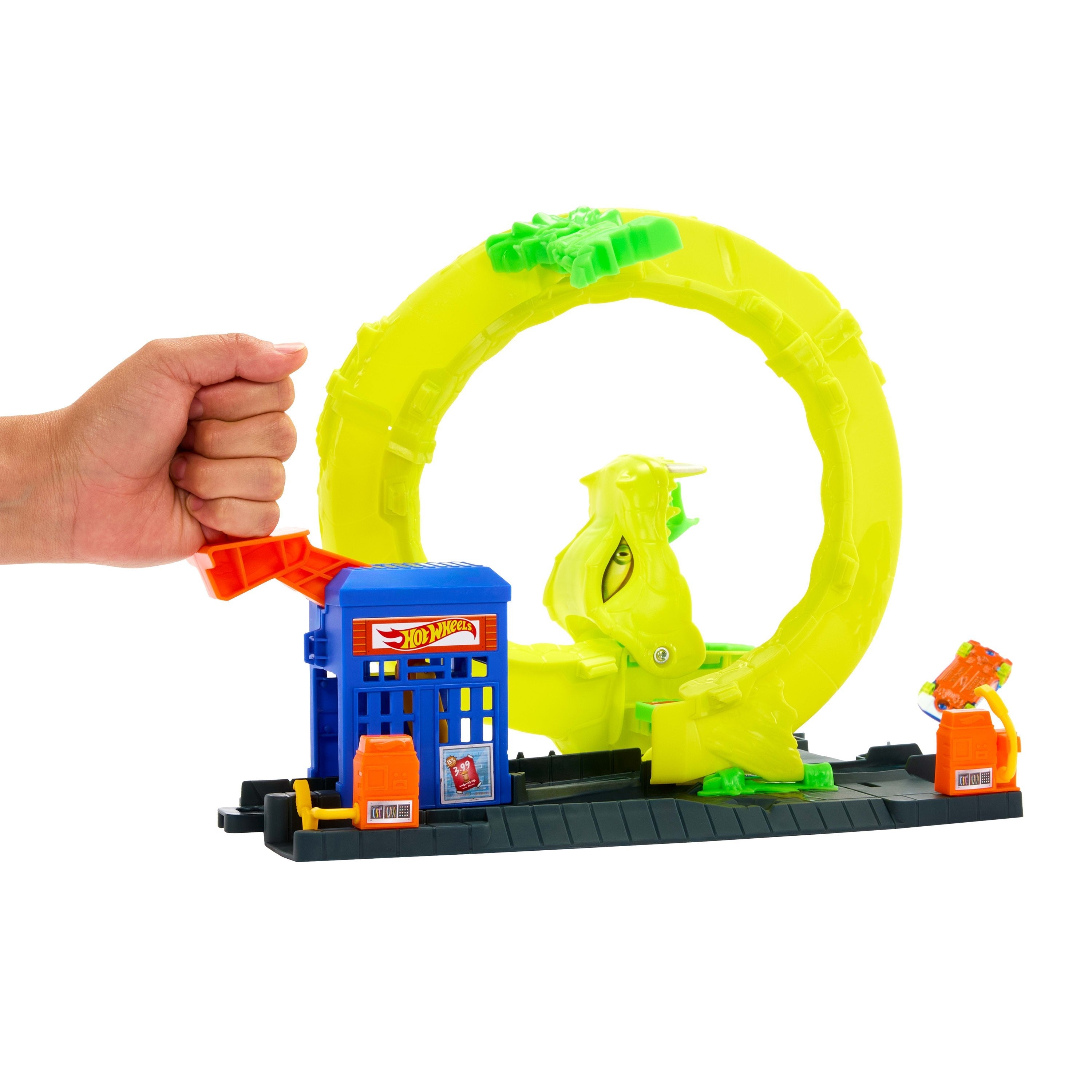 Juego De Ataque De Espiral De Serpientes De Ruedas Calientes Con El Auto De Juguete, Pista De Carreras, Jbm63