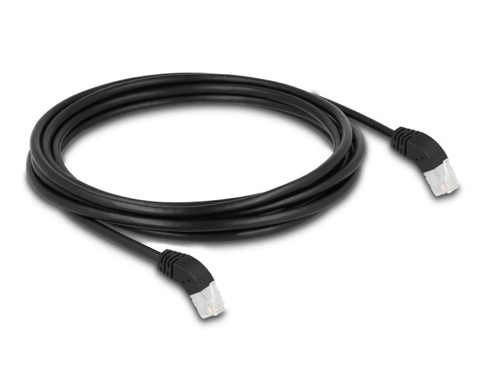 Delock 80272 Rj45 Cable De Red Cat.6a S/Ftp 45° Nach Oben Angular 5 M Negro