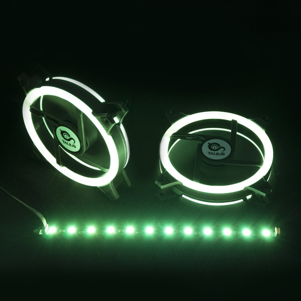 Talius Kit Siroko (2ventiladores Doble Aro Rgb + Tira Led + Remote Control)