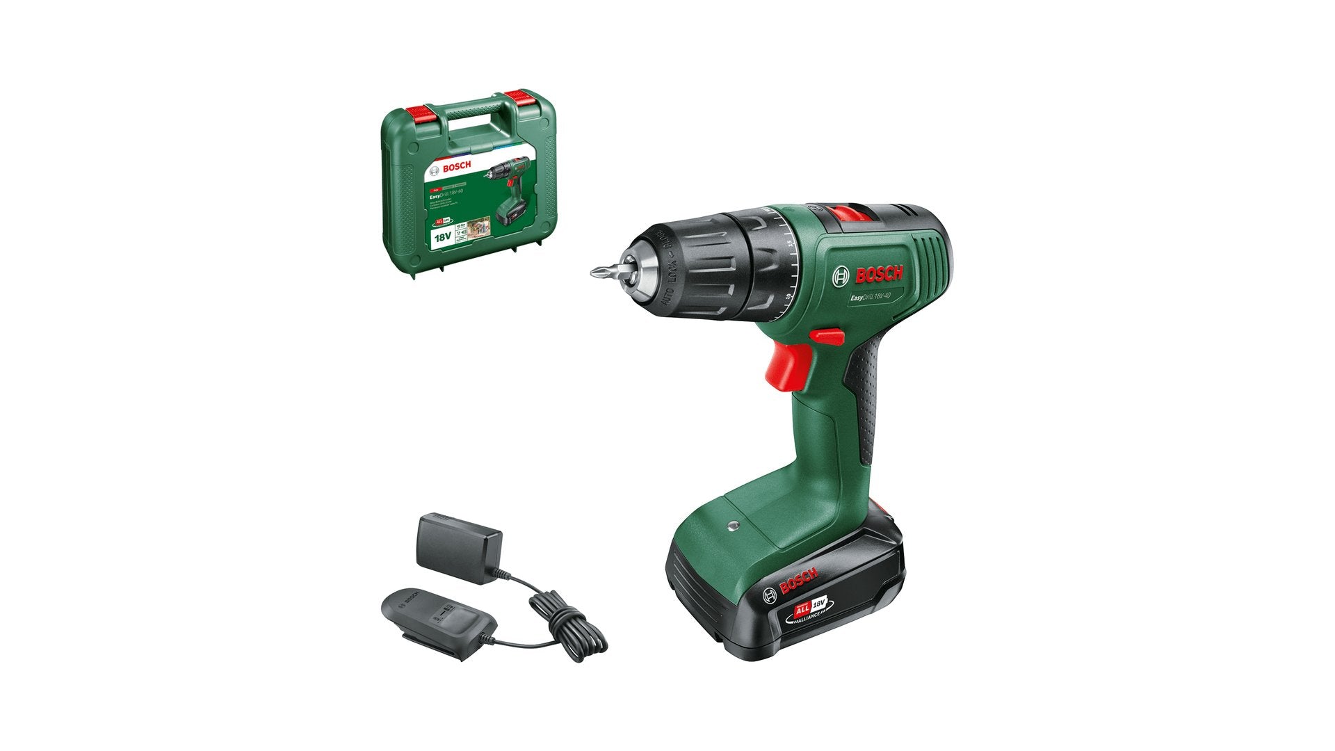 EAN 4053423232554 - Bosch EasyDrill 18V-40 1630 RPM Sin llave 1,3 kg Negro, Verde imagen 2
