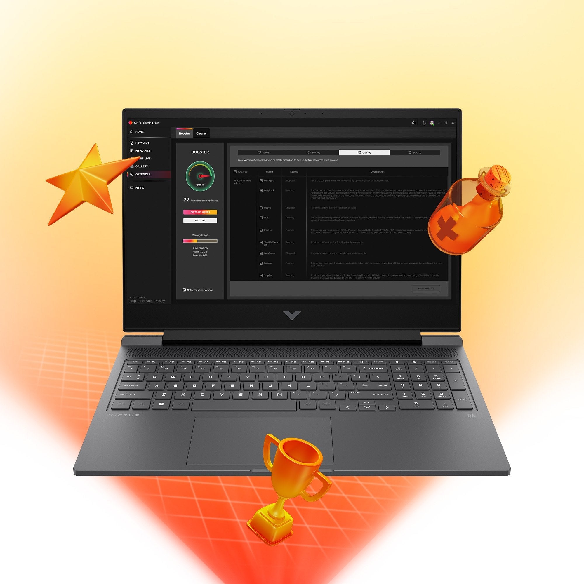 EAN 0197497409376 - HP Victus Gaming Victus 16-s0009ns AMD Ryzen™ 7 7840HS Portátil 40,9 cm (16.1") Full HD 16 GB DDR5-SDRAM  imagen 10