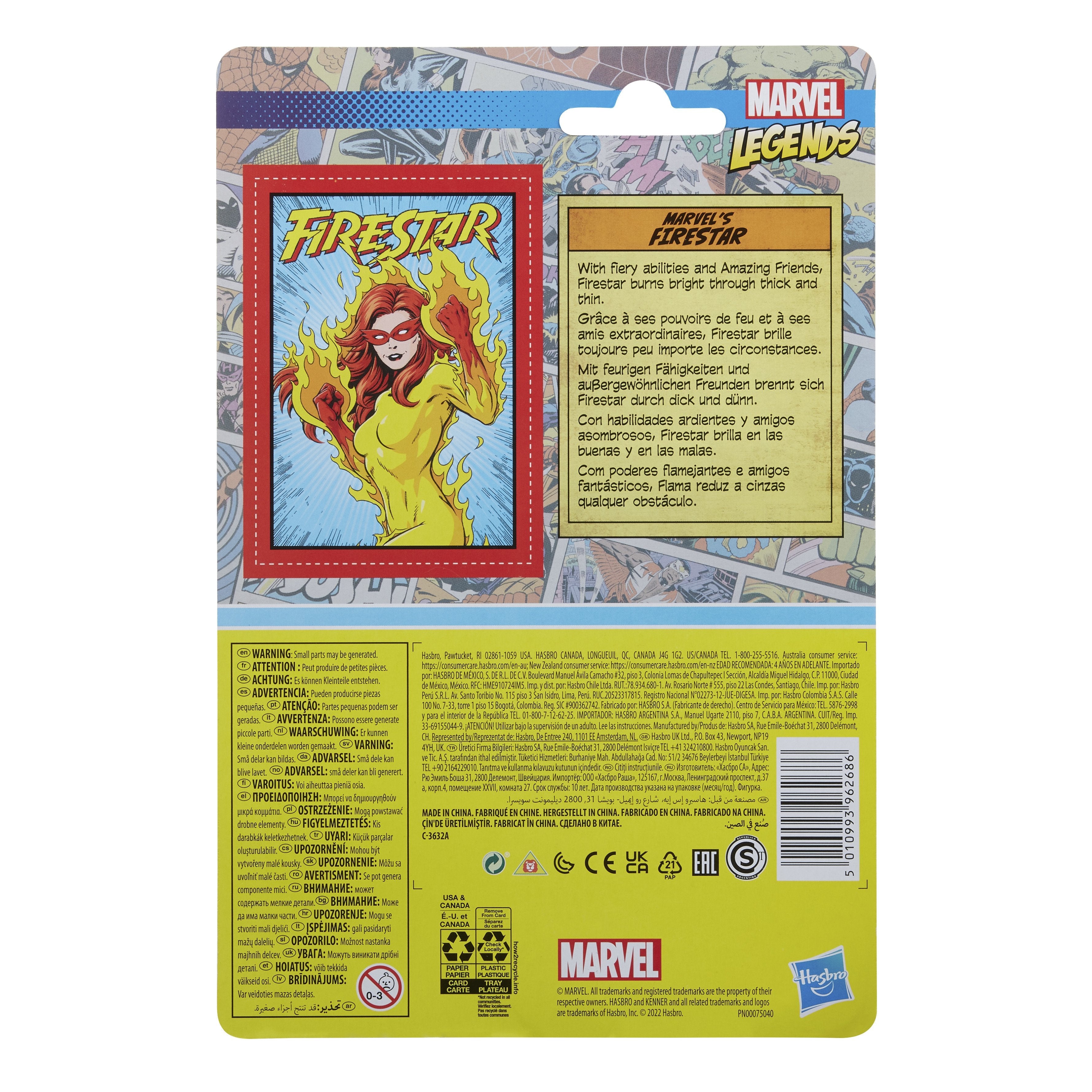 Figura Firestar Marvel Legends 9,5cm