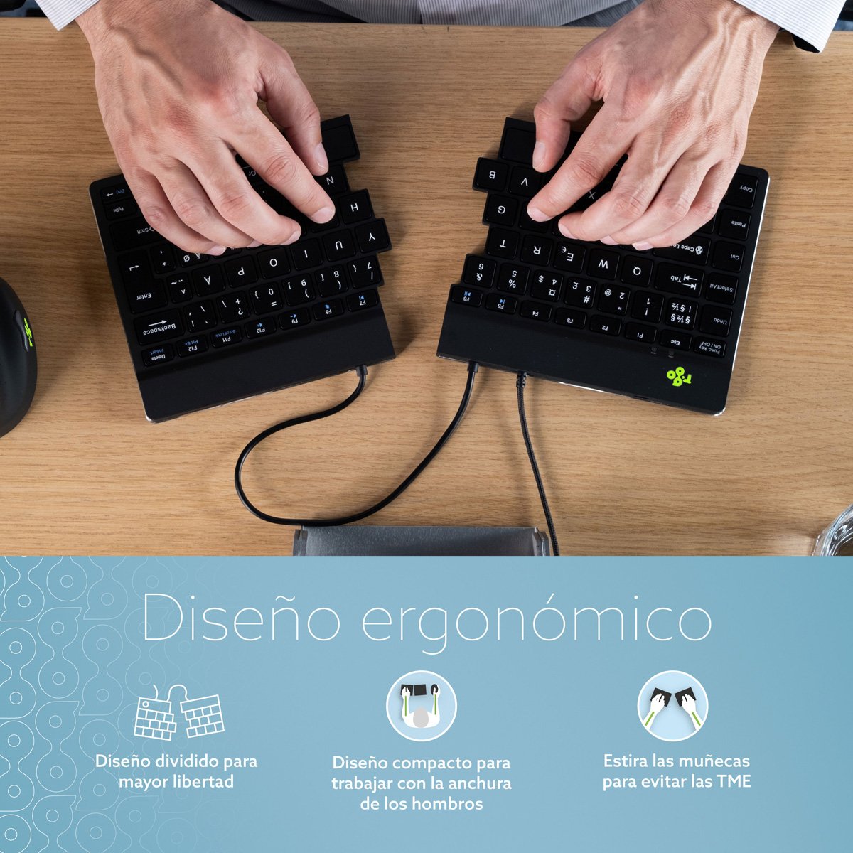 EAN 8719274490791 - R-Go Tools RGOSP-DEWIBL teclado Universal USB Alemán imagen 9