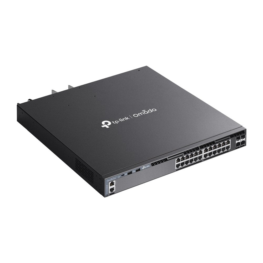 Switch Gestionable L3 Tp-Link Sg6428xhp 24p Gigabit Poe+ Con 4 Slots Sfp+ 10g Puerto De Consola Rj45/Usb-C Rack 1u 19