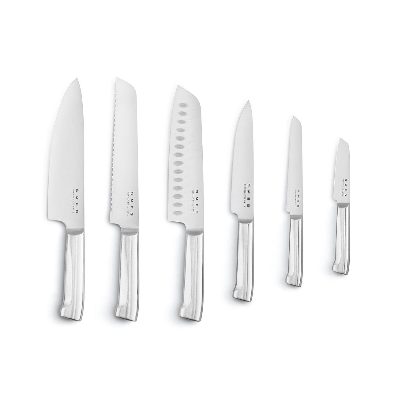 EAN 8017709344184 - Smeg KBSF02CR taco para cuchillos Bloque con ranuras para cuchillos Plástico, Acero inoxidable, Madera Cr imagen 4