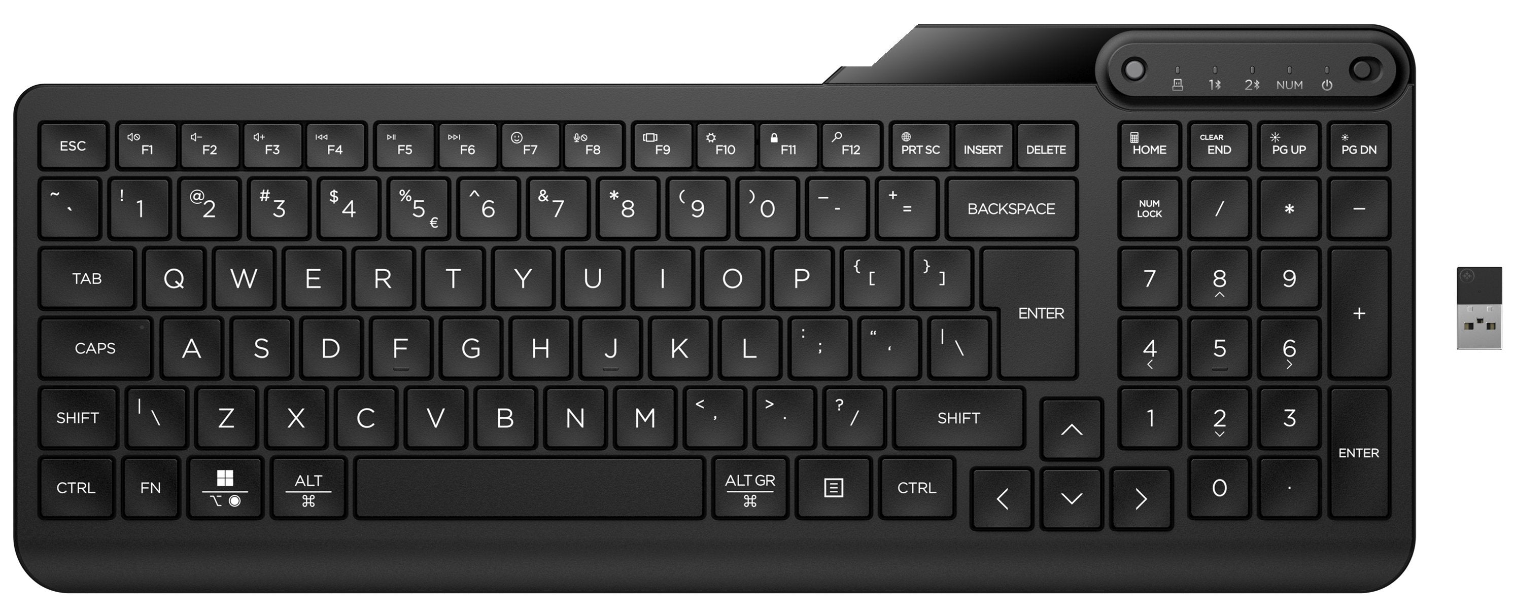 Dual-Mode Wireless Keyboard  With 2.4 Ghz And Bluetooth
