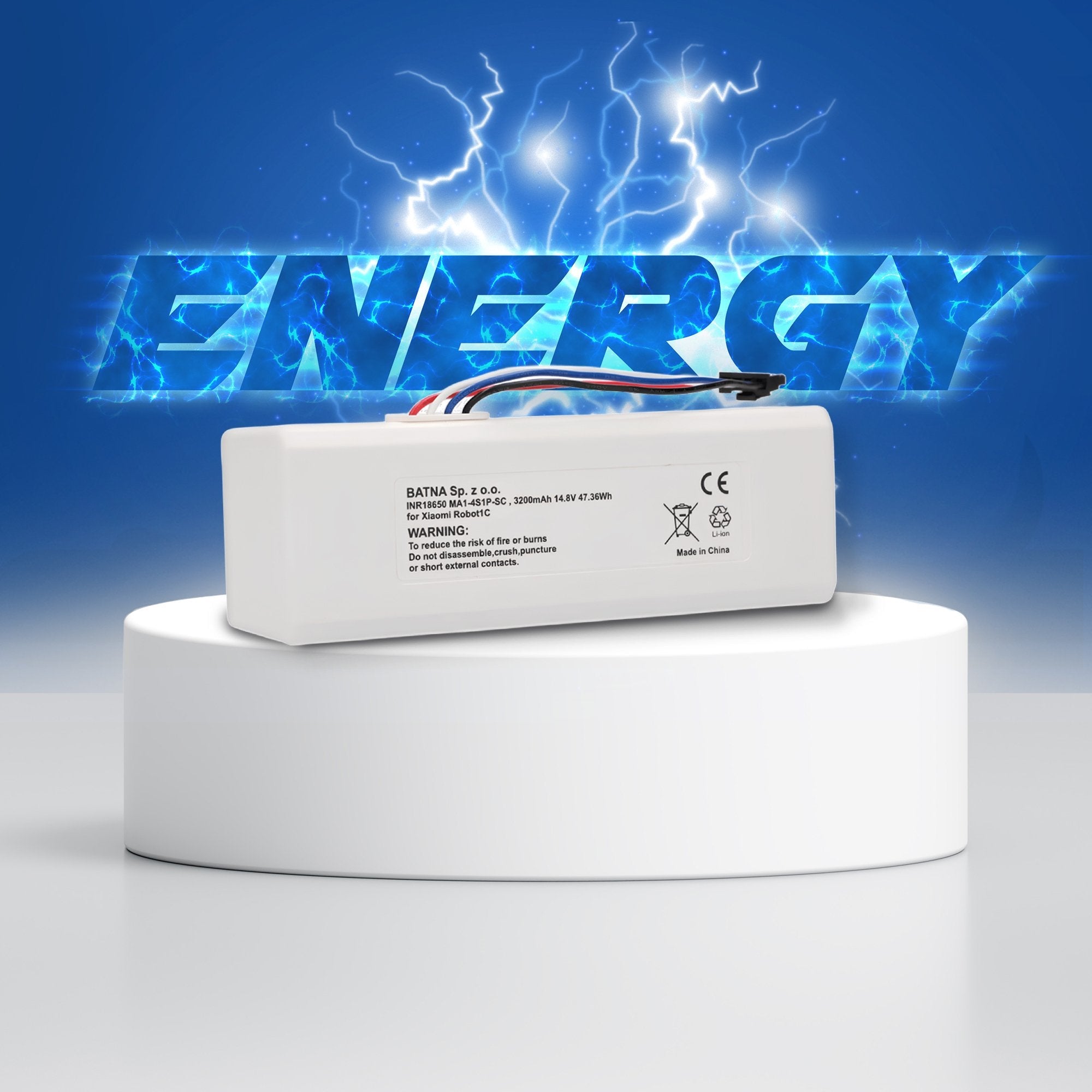 Bateria Xiaomi Robot 1c Inr18650 Ma1-4s1p-Sc, 3200mah, 47.36wh