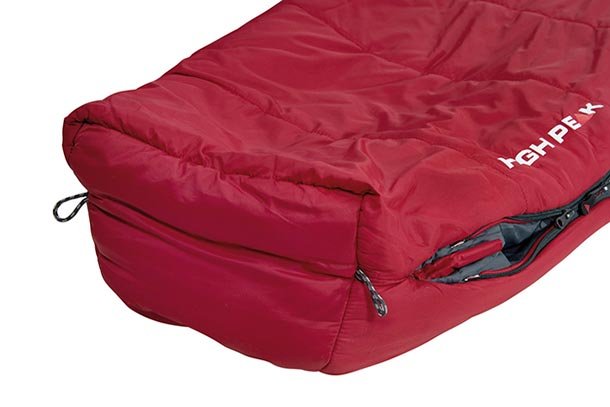 Saco De Dormir High Peak  Hyperion -5,  Rojo Oscuro/Gris