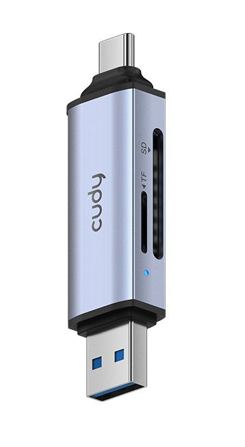 EAN 6971690794873 - Cudy lector de tarjeta USB 2.0 Type-A/Type-C Gris, Plata imagen 1