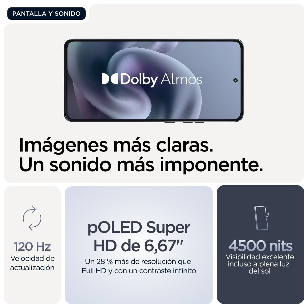 EAN 8033779080494 - Motorola moto g86 5G 16,9 cm (6.67") SIM doble Android 15 USB Tipo C 8 GB 256 GB 5200 mAh Azul oscuro imagen 7