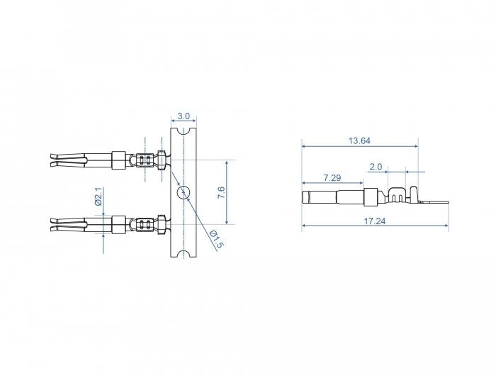 Crimp-Kontakte Für D-Sub Crimp Buchse 40 Stück