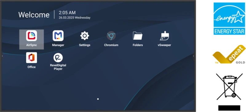 55", Uhd (38402160), 24/7,  500nits, 5000:1, 8g Ram/32gb
