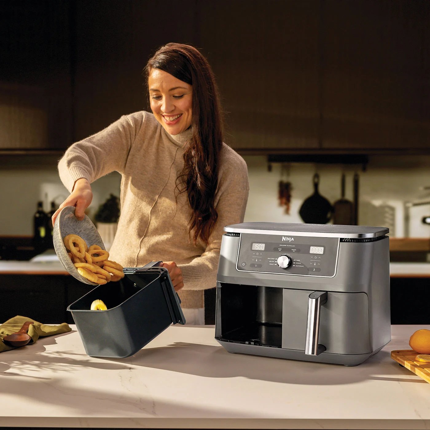 EAN 622356322676 - Ninja DZ400EU freidora Doble 9,5 L Independiente 2470 W Freidora de aire caliente Gris imagen 11
