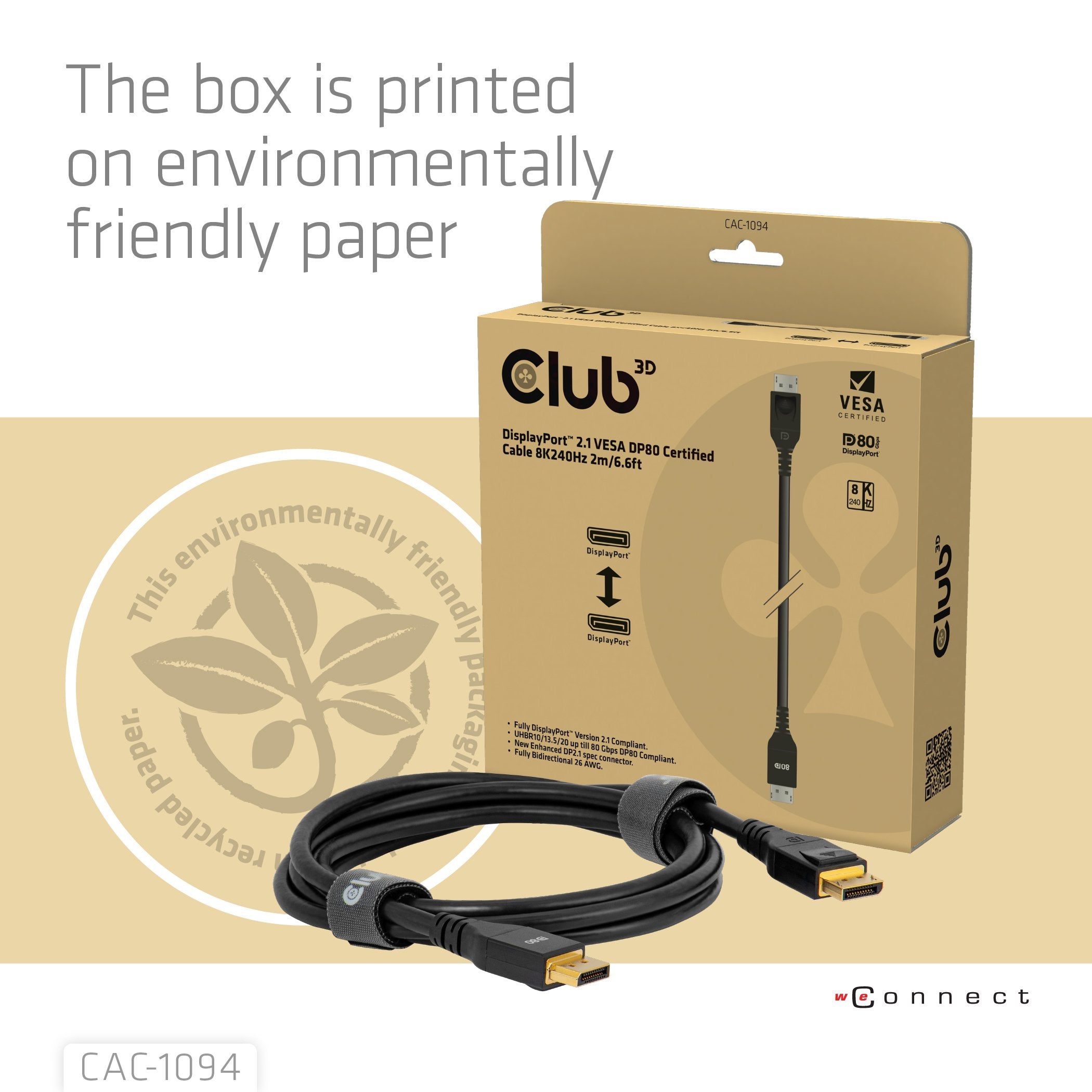EAN 8719214473549 - CLUB3D CAC-1094 cable DisplayPort 2 m Negro imagen 4