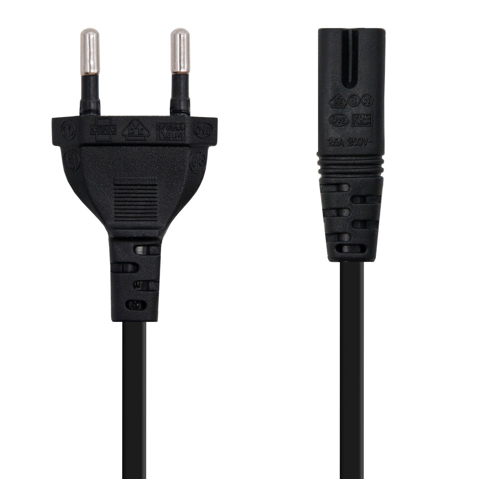Cable Alimentacion Forma 8, Cee7/16/M - C7/H, 2m