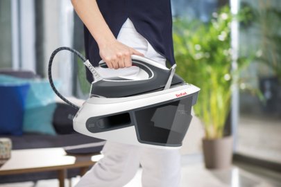 Tefal Sv8020e1 Estación Plancha Al Vapor 1,8 L Durilium Airglide Soleplate Gris, Blanco