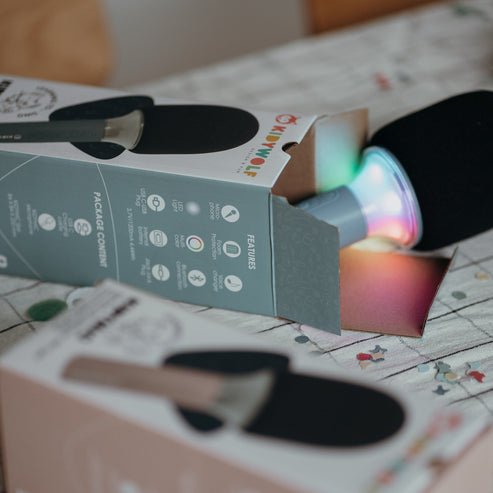 Kidywolf Mikrofon Bluetooth Mit Licht Blau