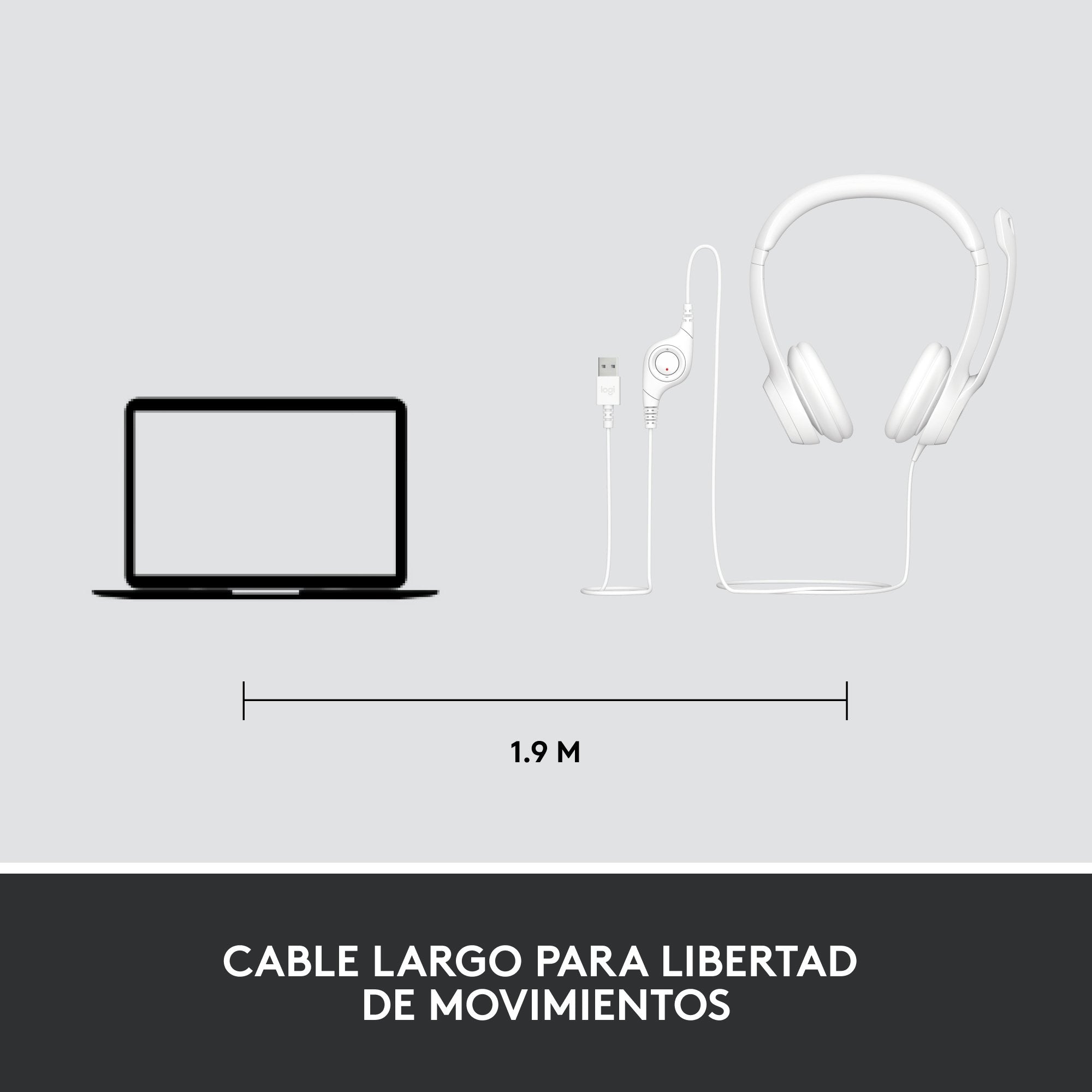 Logitech H390 Auriculares Alámbrico Diadema Usb Tipo A Blanco