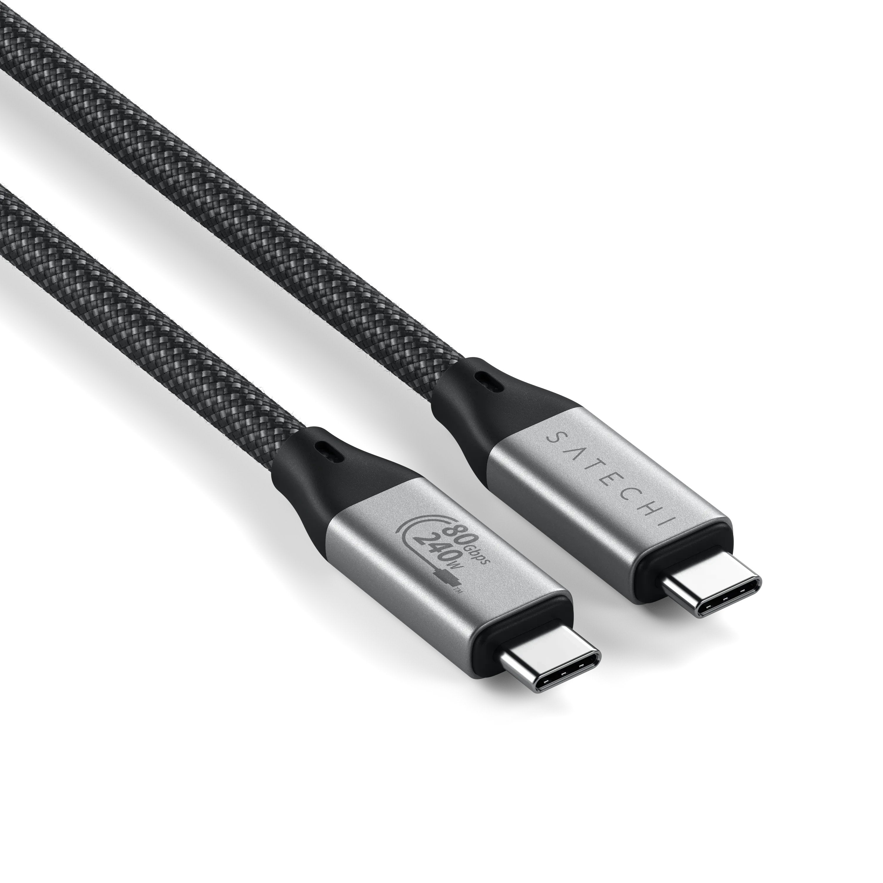 Satechi Usb4 V2 Pro Cable Cable Usb Usb4 Gen 4x2 1,2 M Usb C Plata, Negro