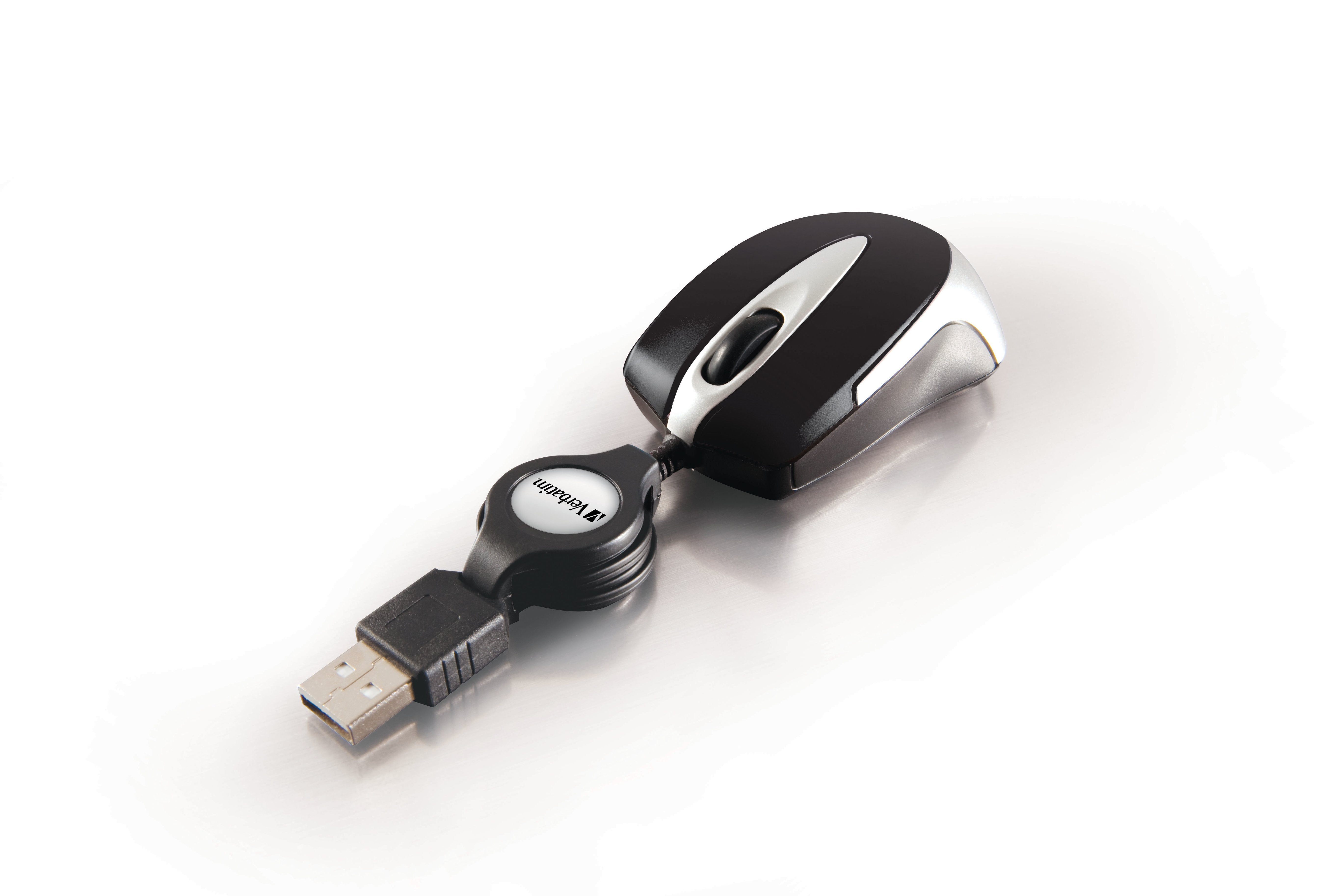 Verbatim Ratón Go Mini Cable Usb Retráctil 1000ppp Ultraportátil Negro