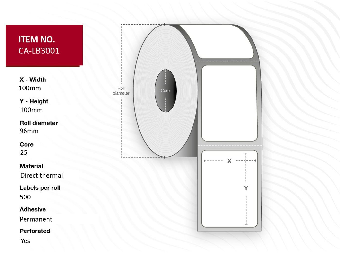 EAN 5706998985880 - Capture CA-LB3001 etiqueta de impresora Blanco imagen 1